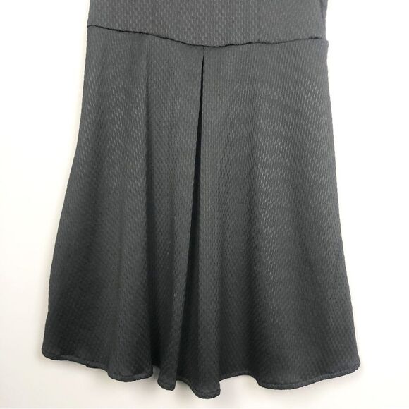 FREE PEOPLE | Ivory Crochet Collar Waffle Texture Black Dress Women’s Size S/M - Picture 7 of 9